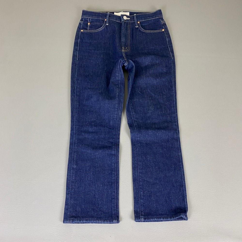 MOTHER High Waisted Rascal Hover Jeans Size‎ 26 Crop Dark Wash Denim Bootcut *